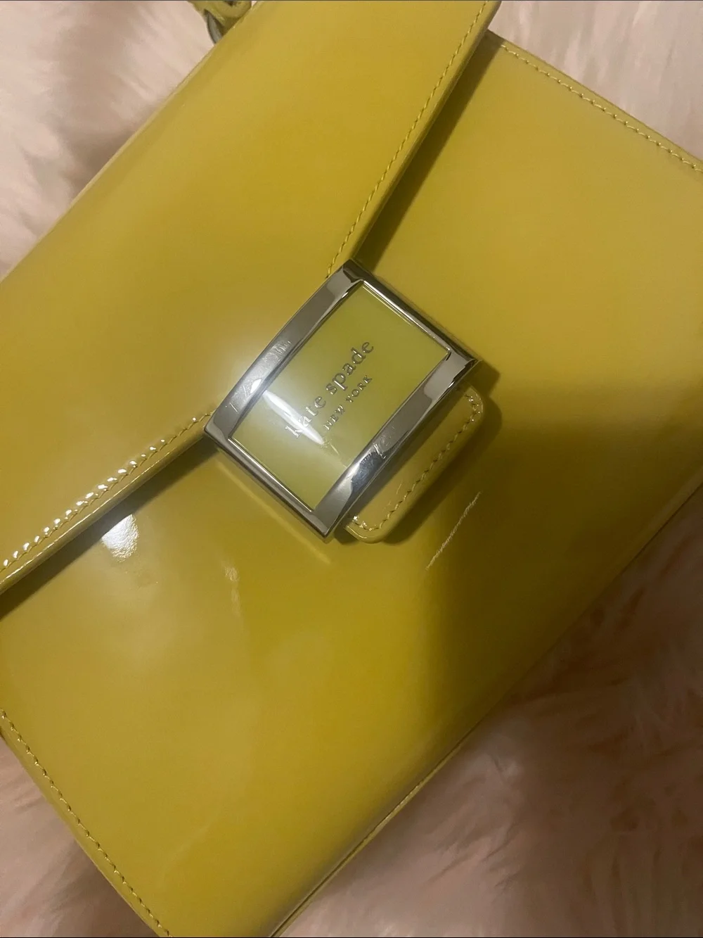 Katy Patent Leather Small Top-handle Bag